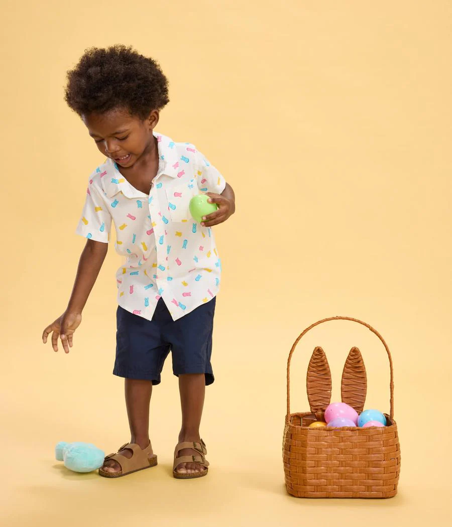 Toddler Boy's PEEPS® Party Peeple Button Down Shirt