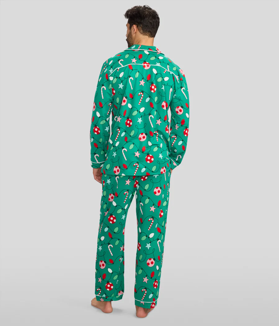 Men's Holly Jolly Lapel Pajama Set