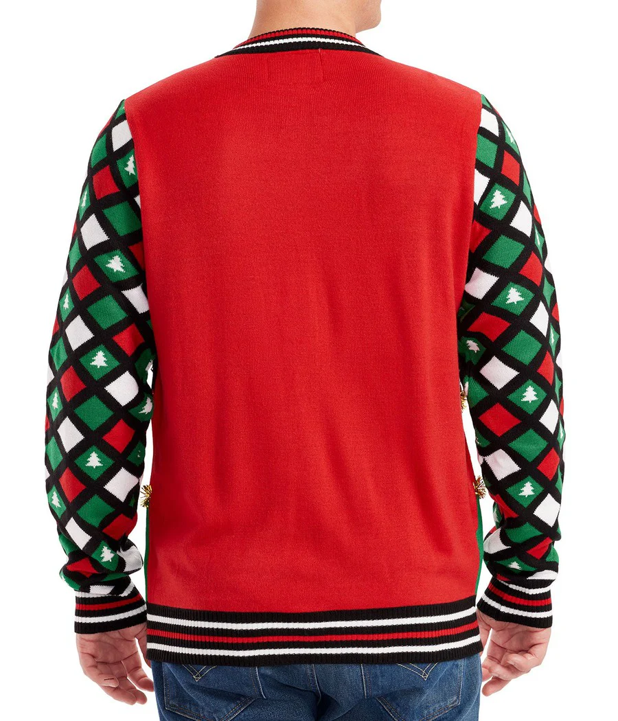 Men's Naughty or Nice Reversible Sequin Ugly Christmas Sweater