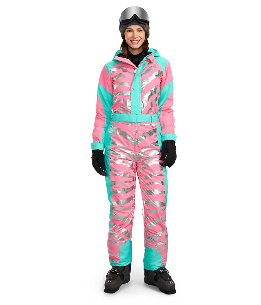Women's Electric Zebra Snow Suit