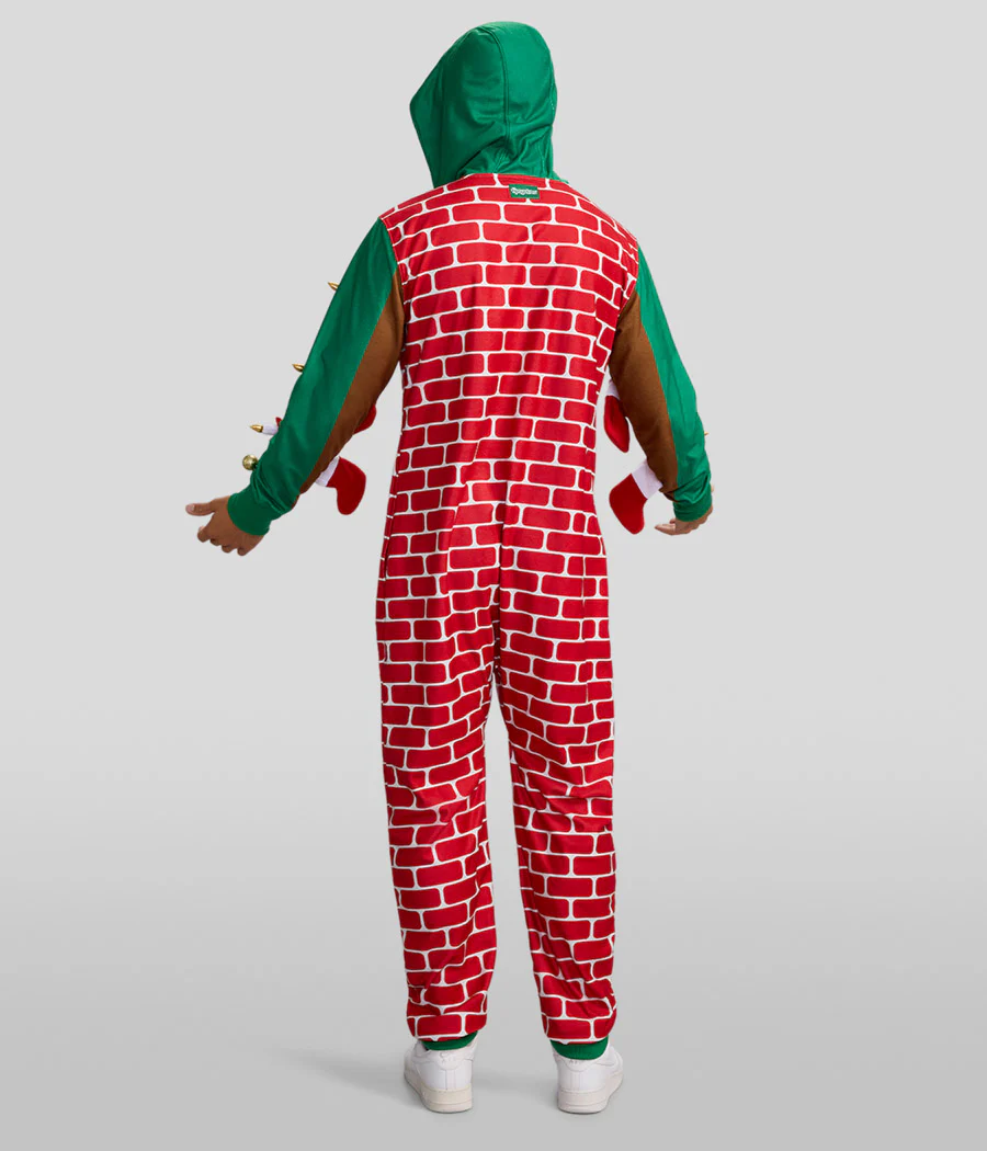 Men's Festive Fireplace Light Up Jumpsuit