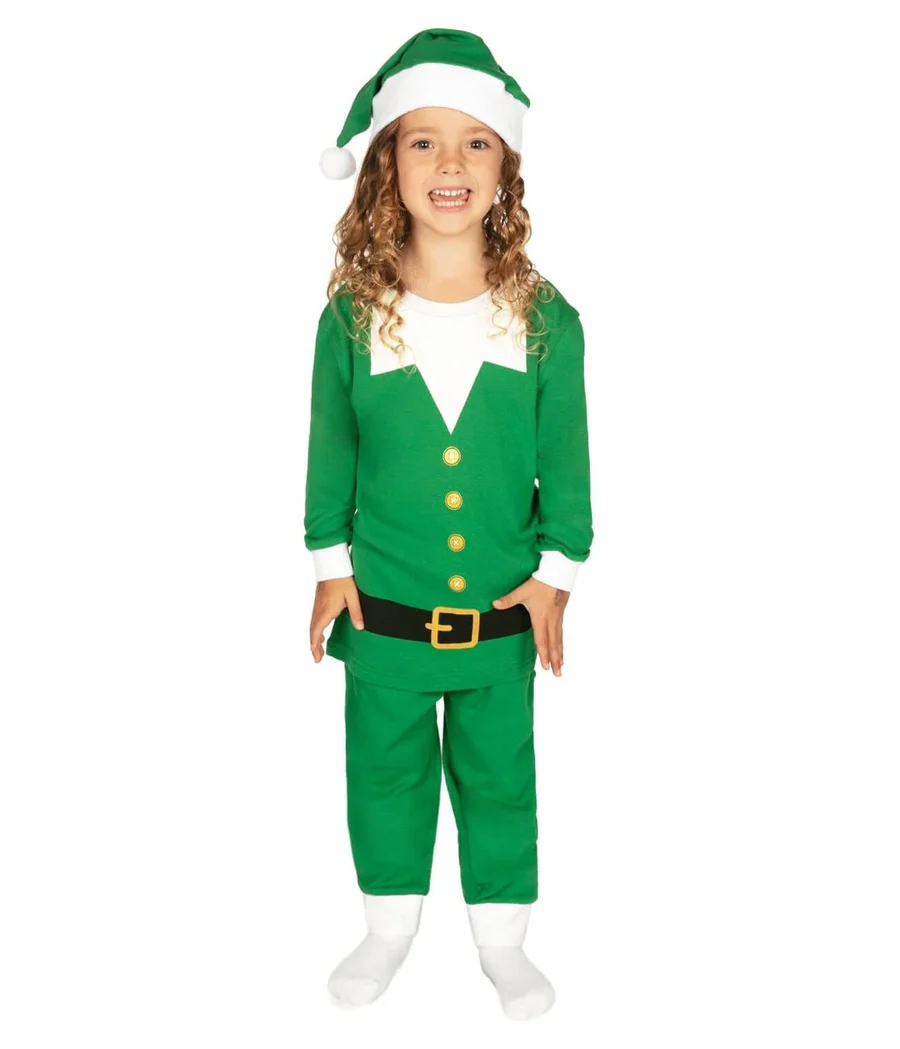 Girl's Elf Crew Neck Pajama Set