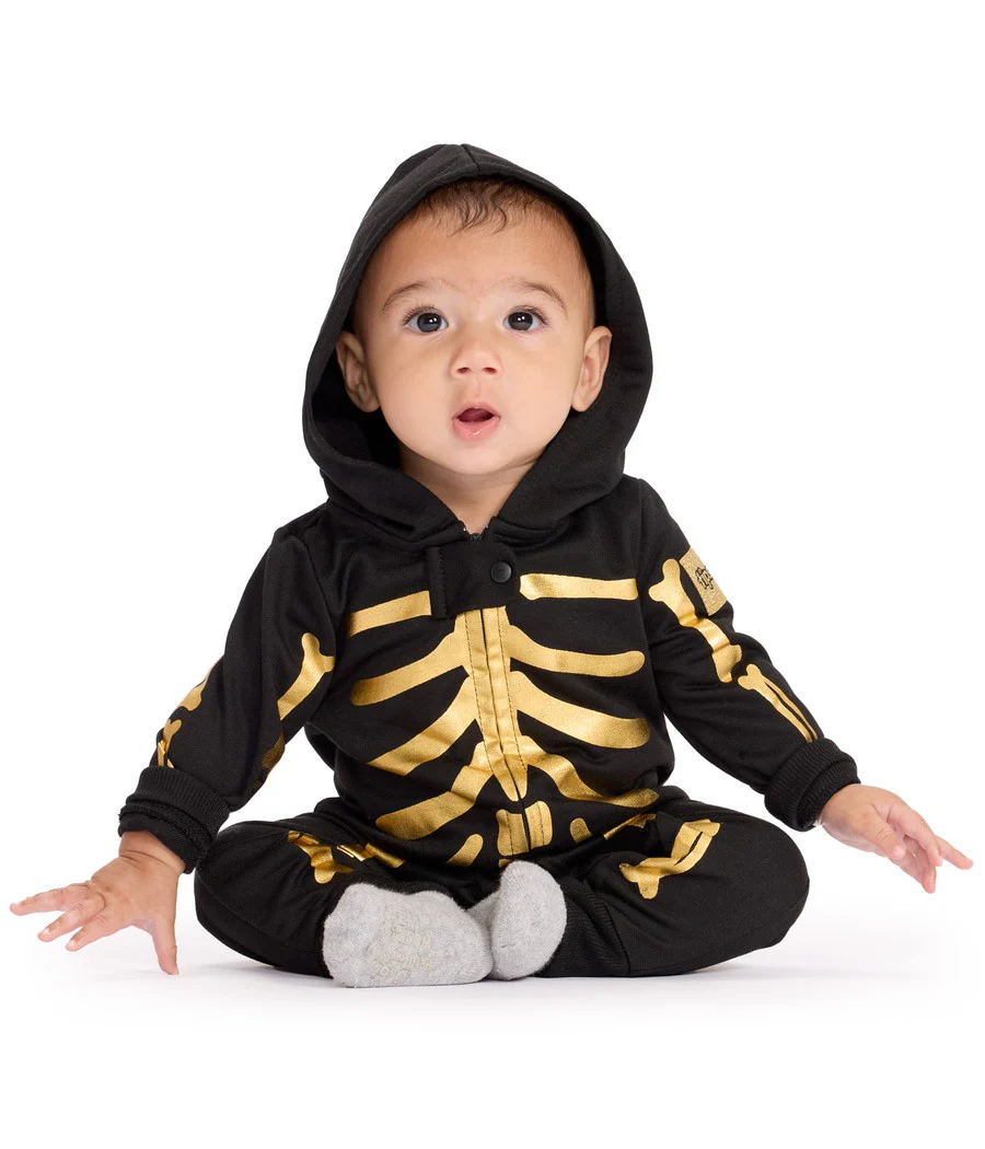 Baby Boy's Gold Skeleton Costume
