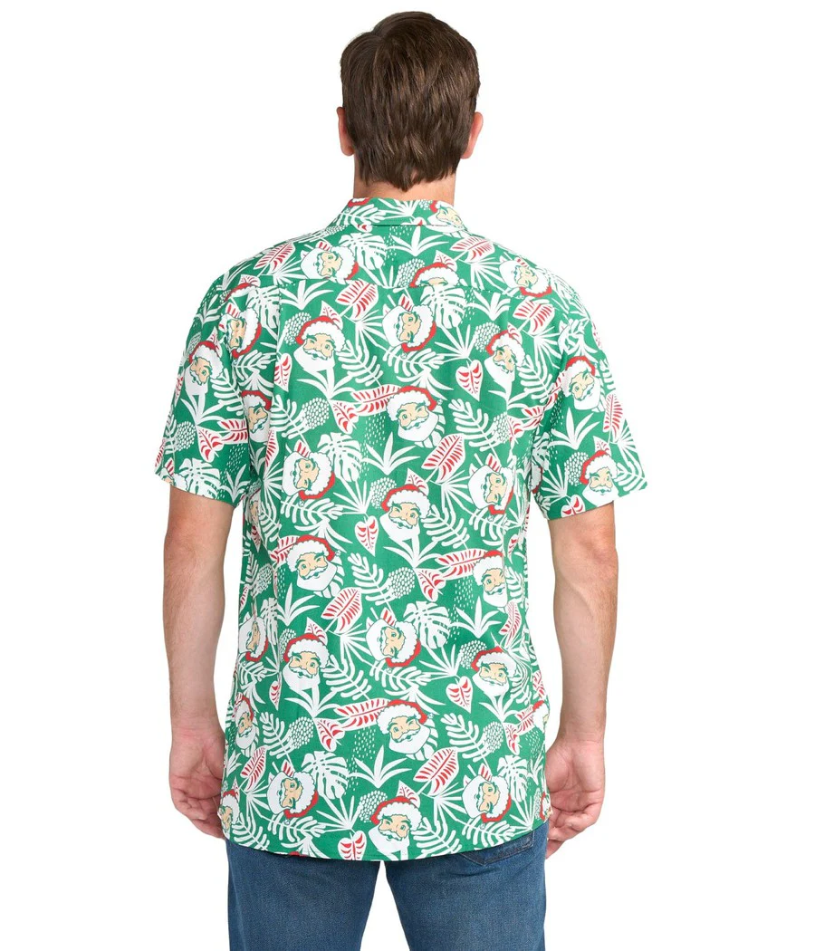 Men's Santa Palms Button Down Shirt