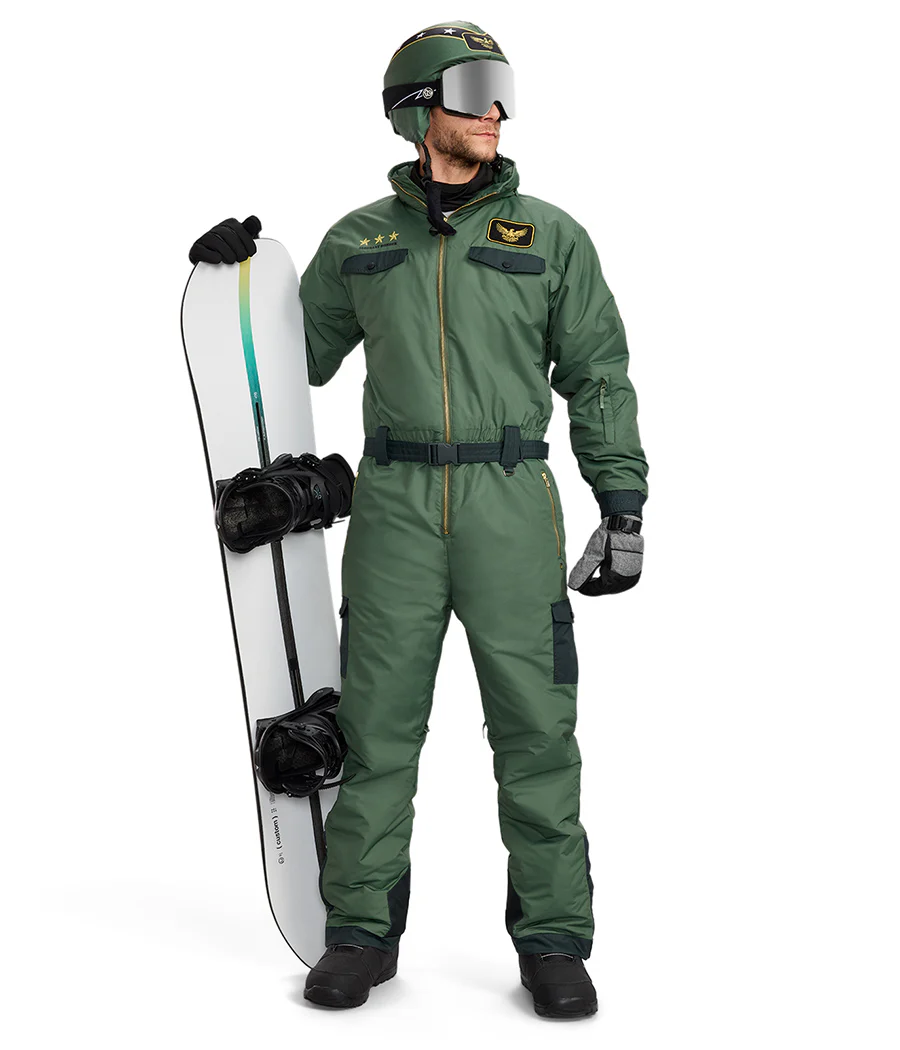 Men's Fighter Pilot Snow Suit and Helmet Cover