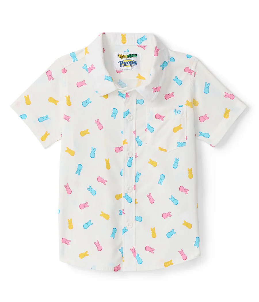 Toddler Boy's PEEPS® Party Peeple Button Down Shirt