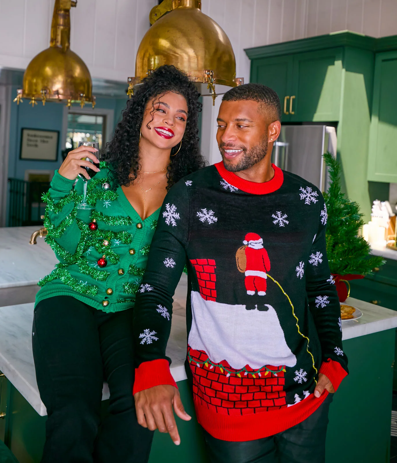 Men's Leaky Roof Light Up Ugly Christmas Sweater