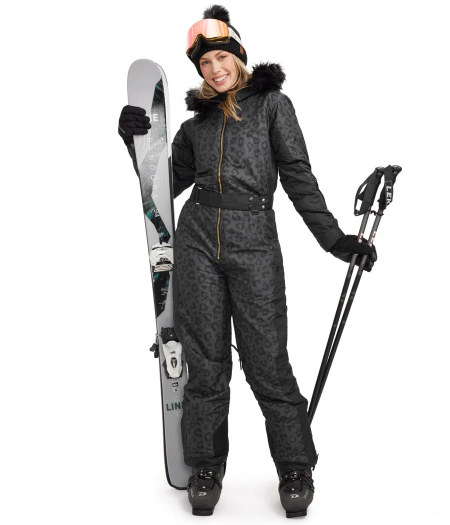Women's Midnight Leopard Snow Suit