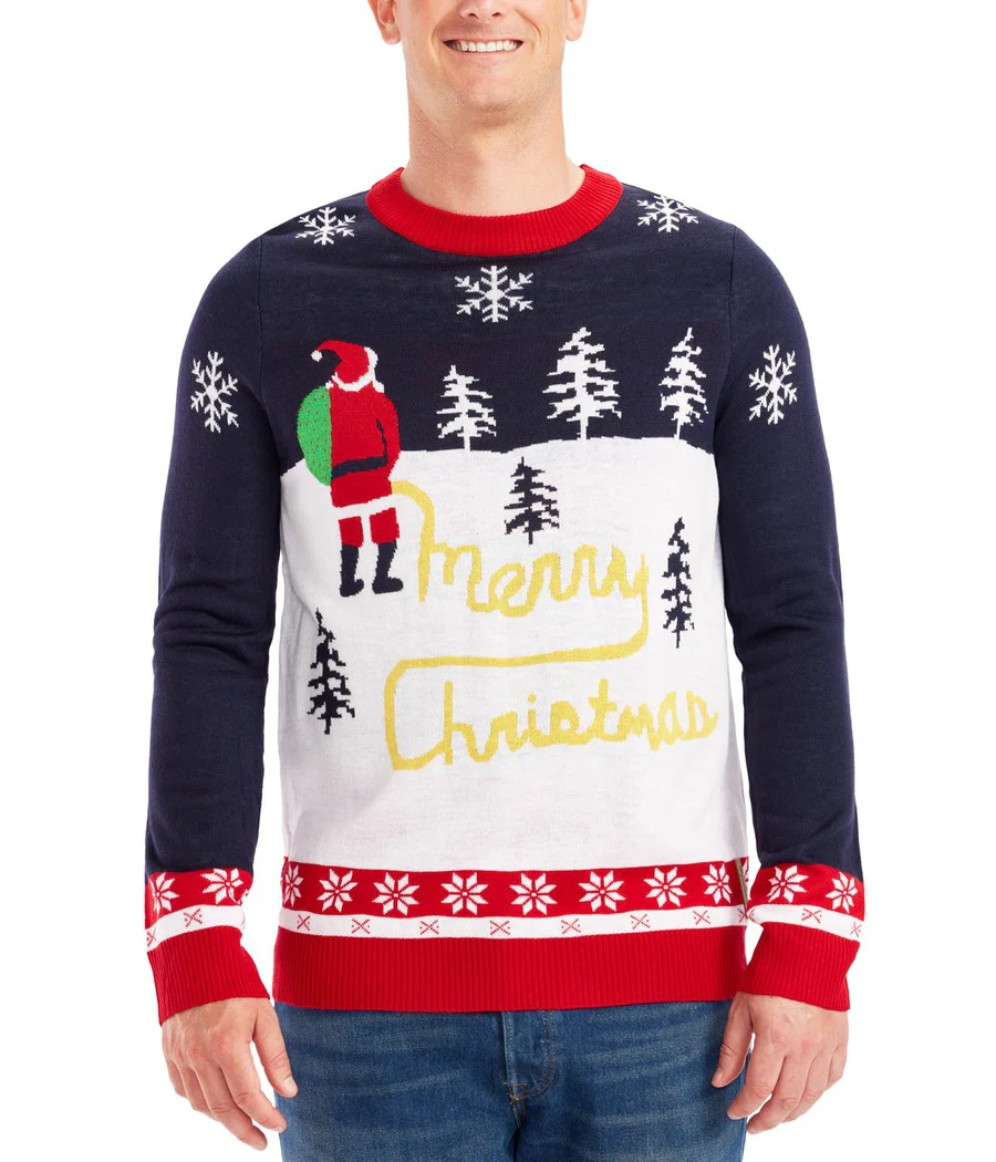 Men's Yellow Snow Ugly Christmas Sweater