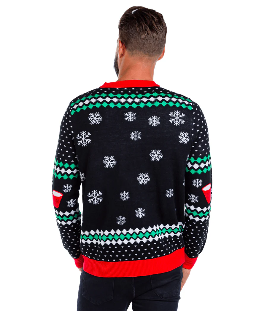 Men's Cheer Pong Game Ugly Christmas Sweater