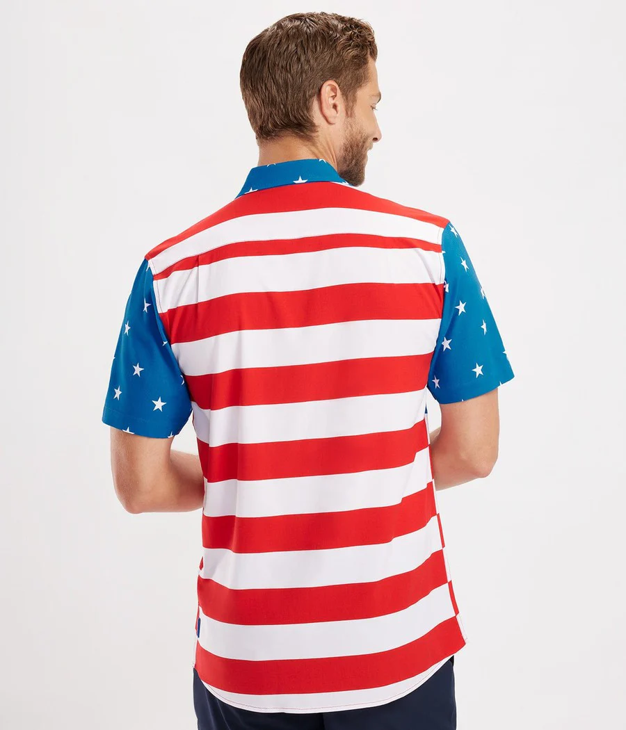 Men's American Flag Button Down Shirt
