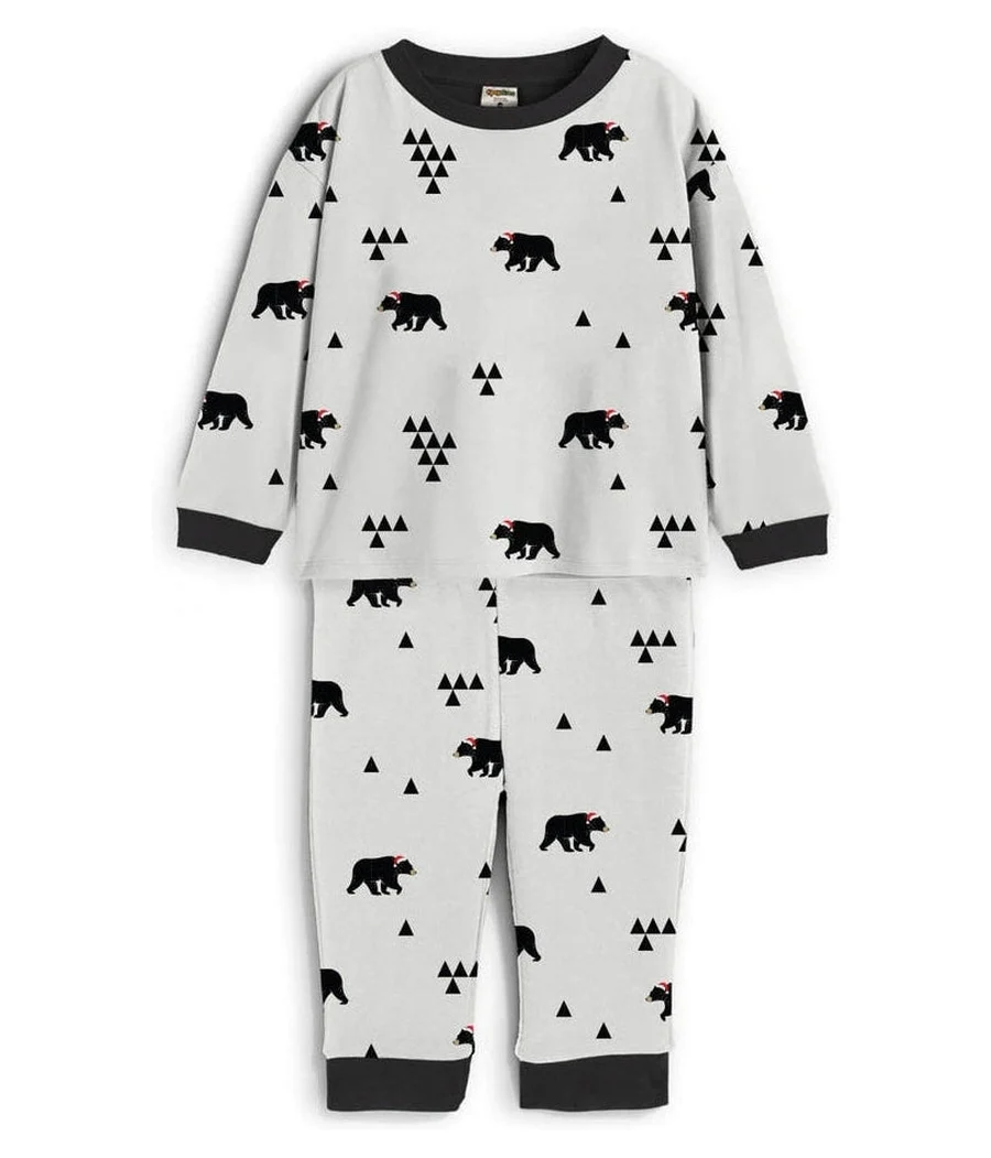 Toddler Boy's Beary Christmas Crew Neck Pajama Set
