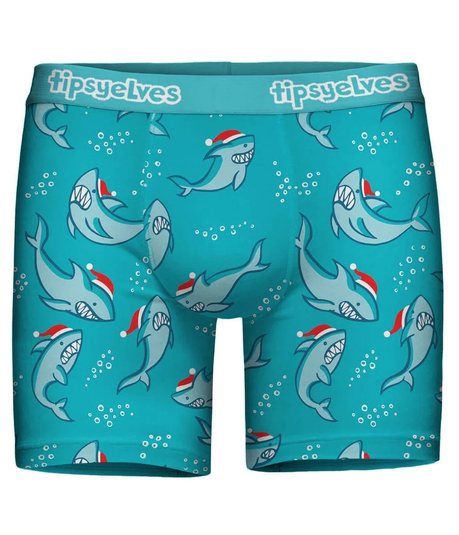 Men's Santa Shark Boxer Briefs