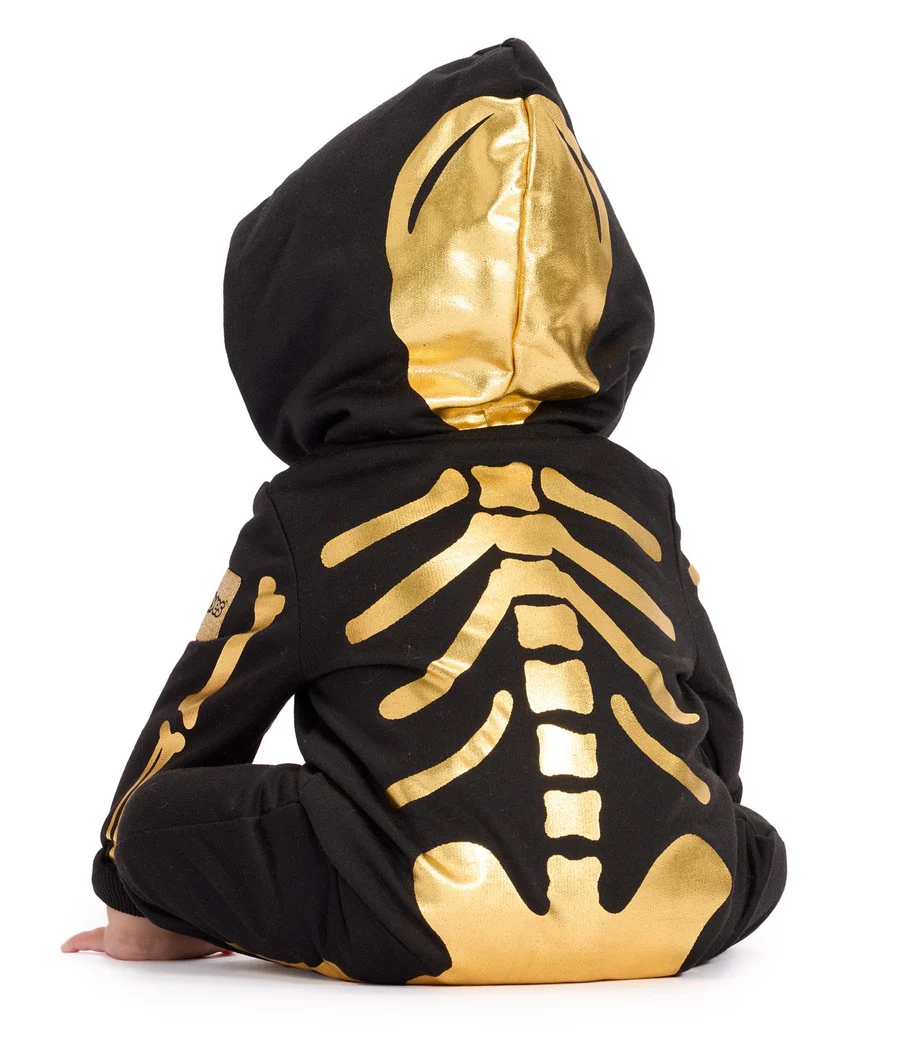 Baby Boy's Gold Skeleton Costume