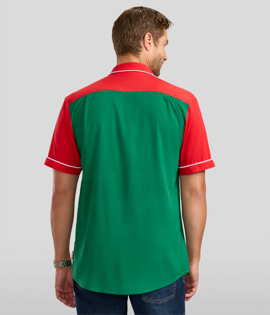 Men's Christmas Cowboy Button Down Shirt