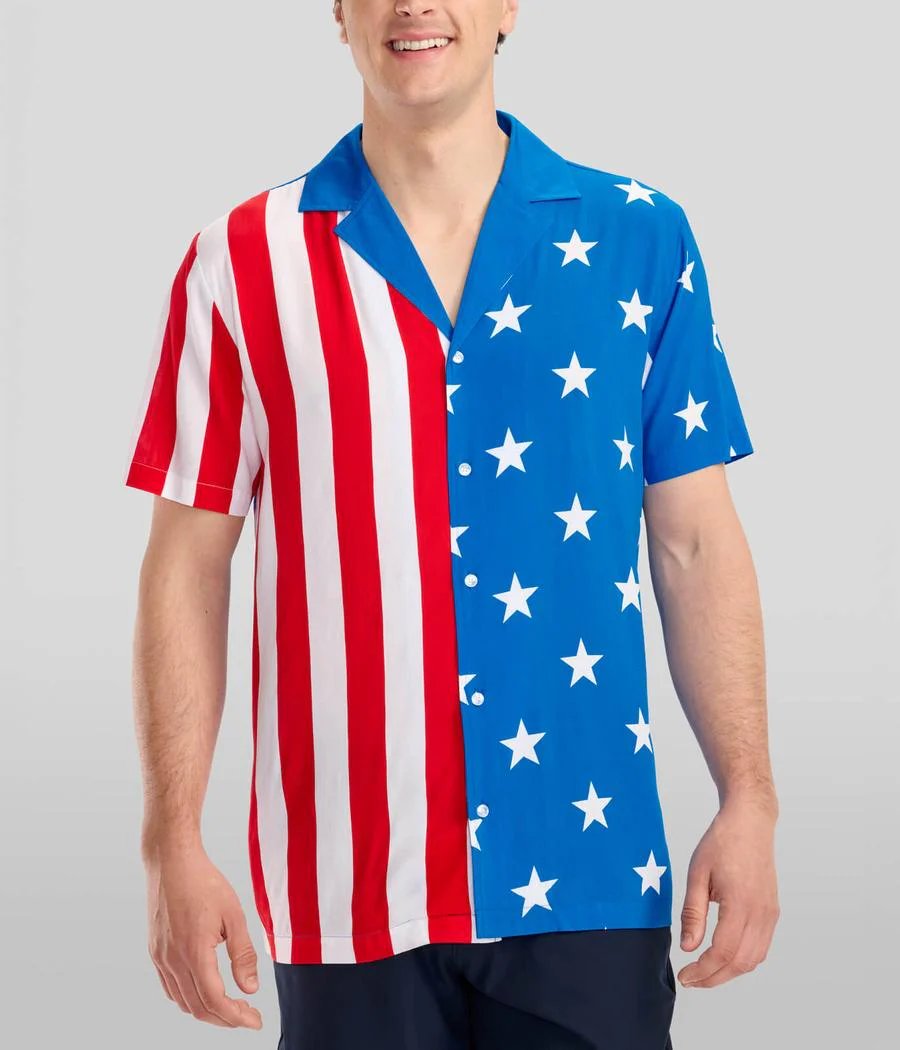 Men's Vertical Flag Cabana Shirt