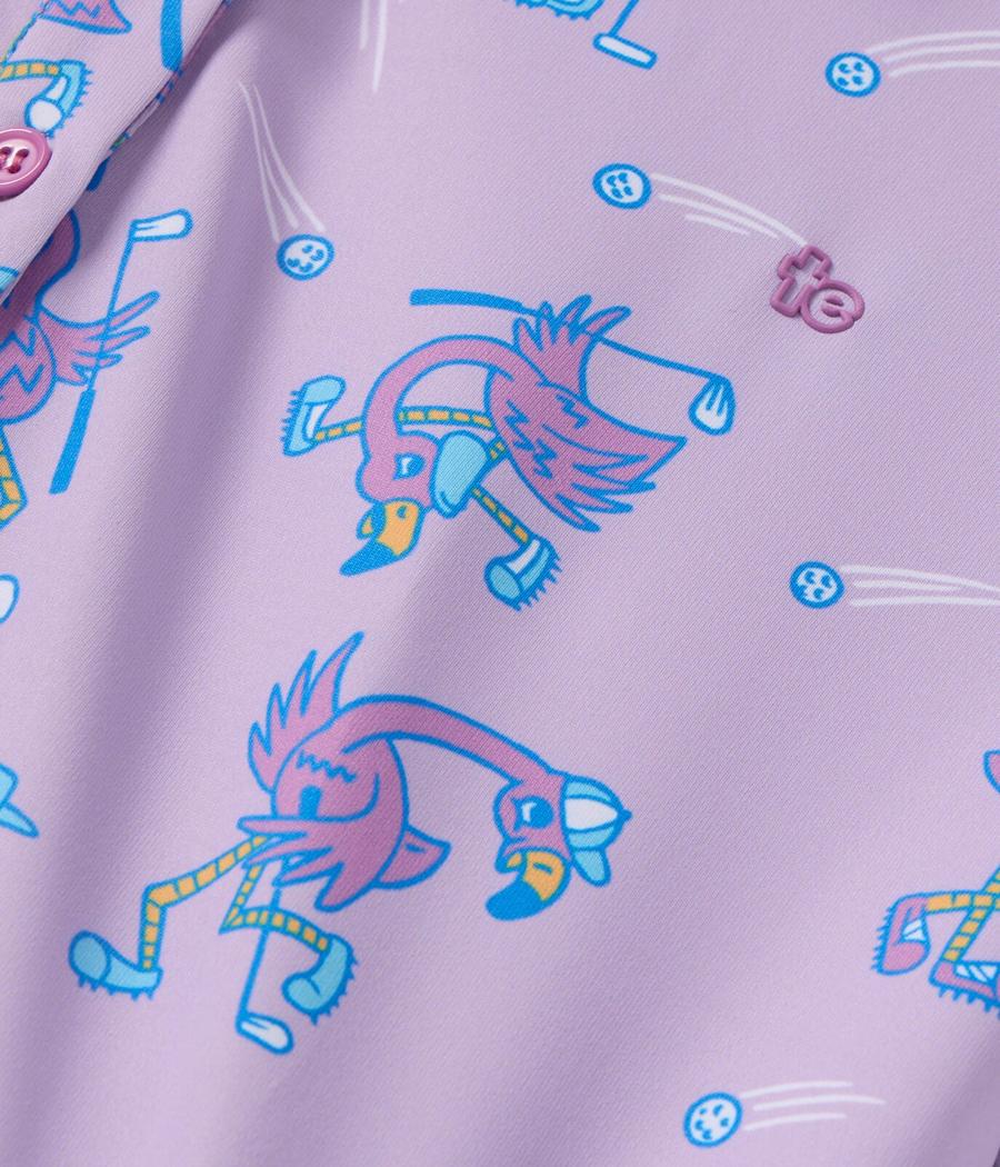 Women's Flamingo Fiasco Short-Sleeve Golf Polo