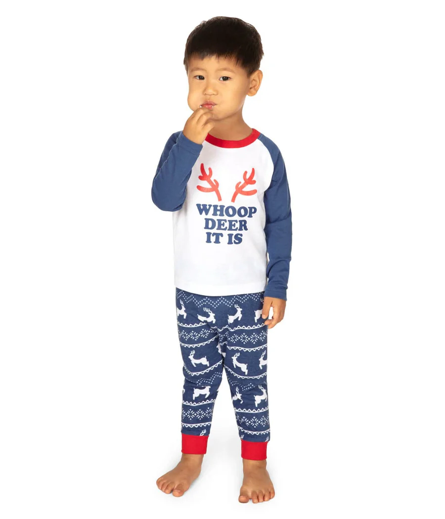 Toddler Boy's Whoop Deer It Is Crew Neck Pajama Set