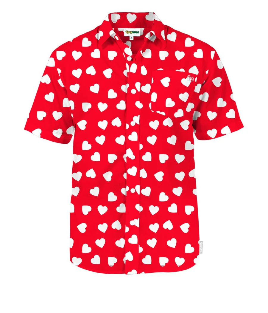 Men's Heartbeat Button Down Shirt