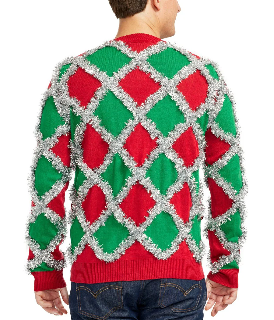 Men's Tacky Tinsel Ugly Christmas Sweater