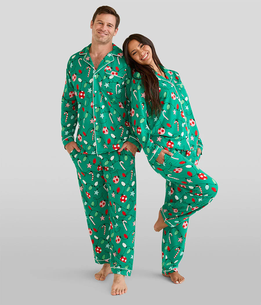 Men's Holly Jolly Lapel Pajama Set
