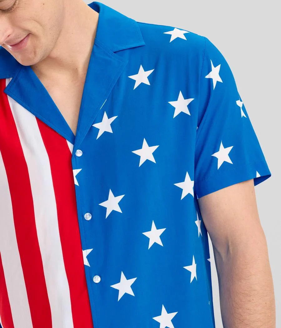 Men's Vertical Flag Cabana Shirt