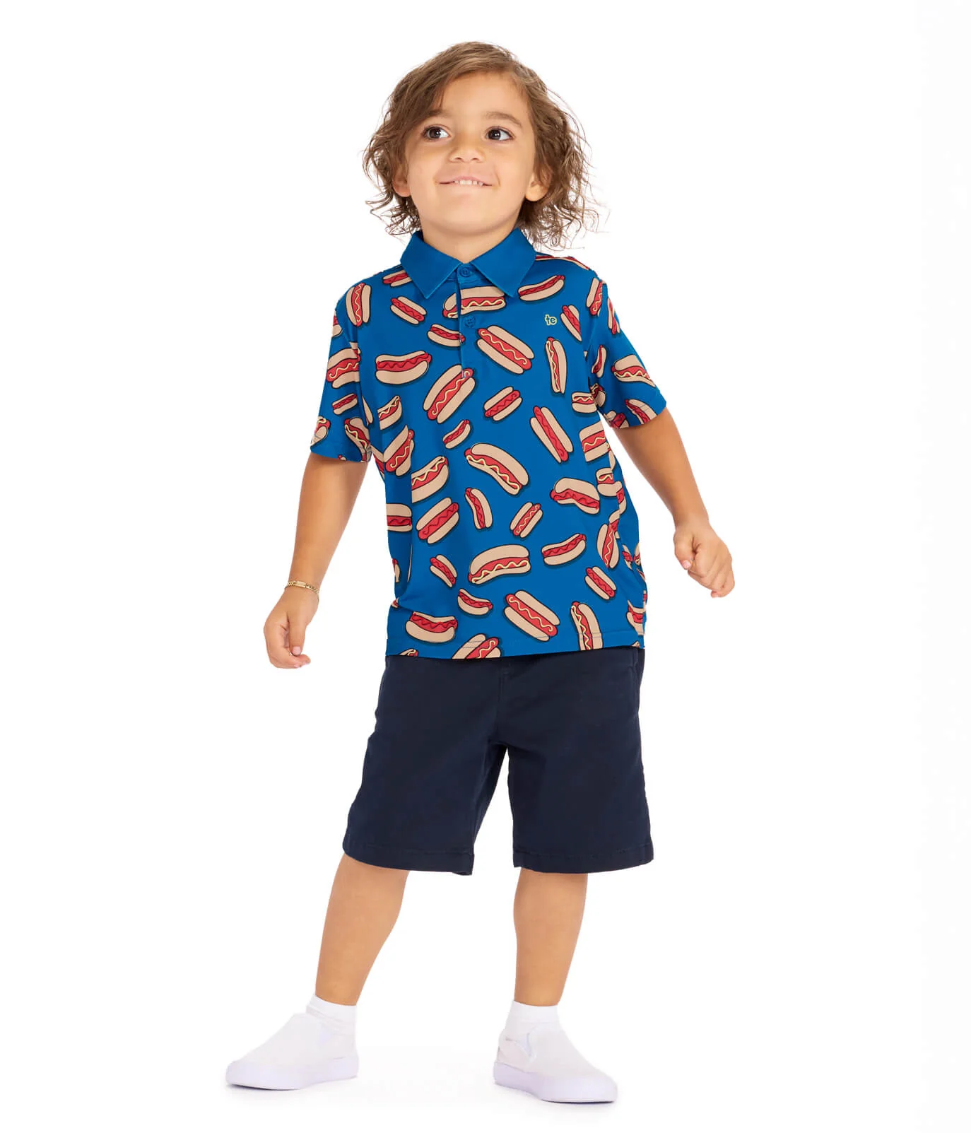 Toddler Boy's Hot Dog Polo Shirt
