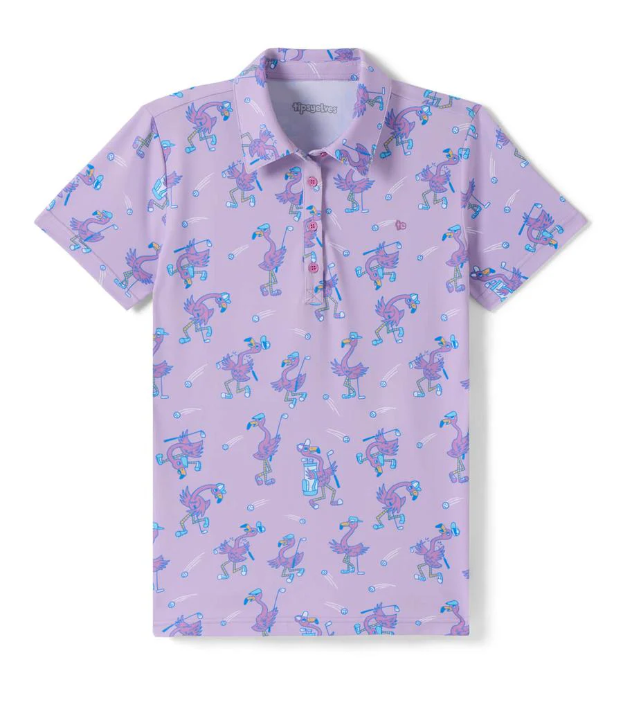Women's Flamingo Fiasco Short-Sleeve Golf Polo