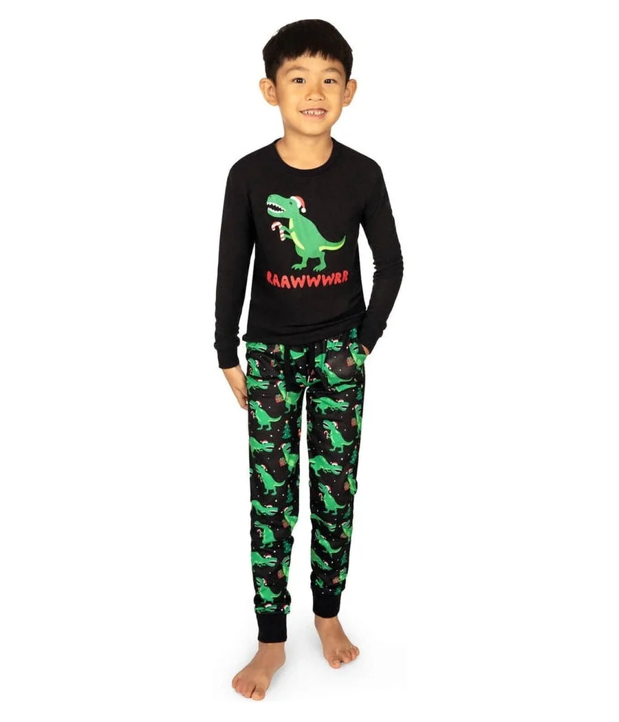 Boy's Rawr Dinosaur Crew Neck Pajama Set