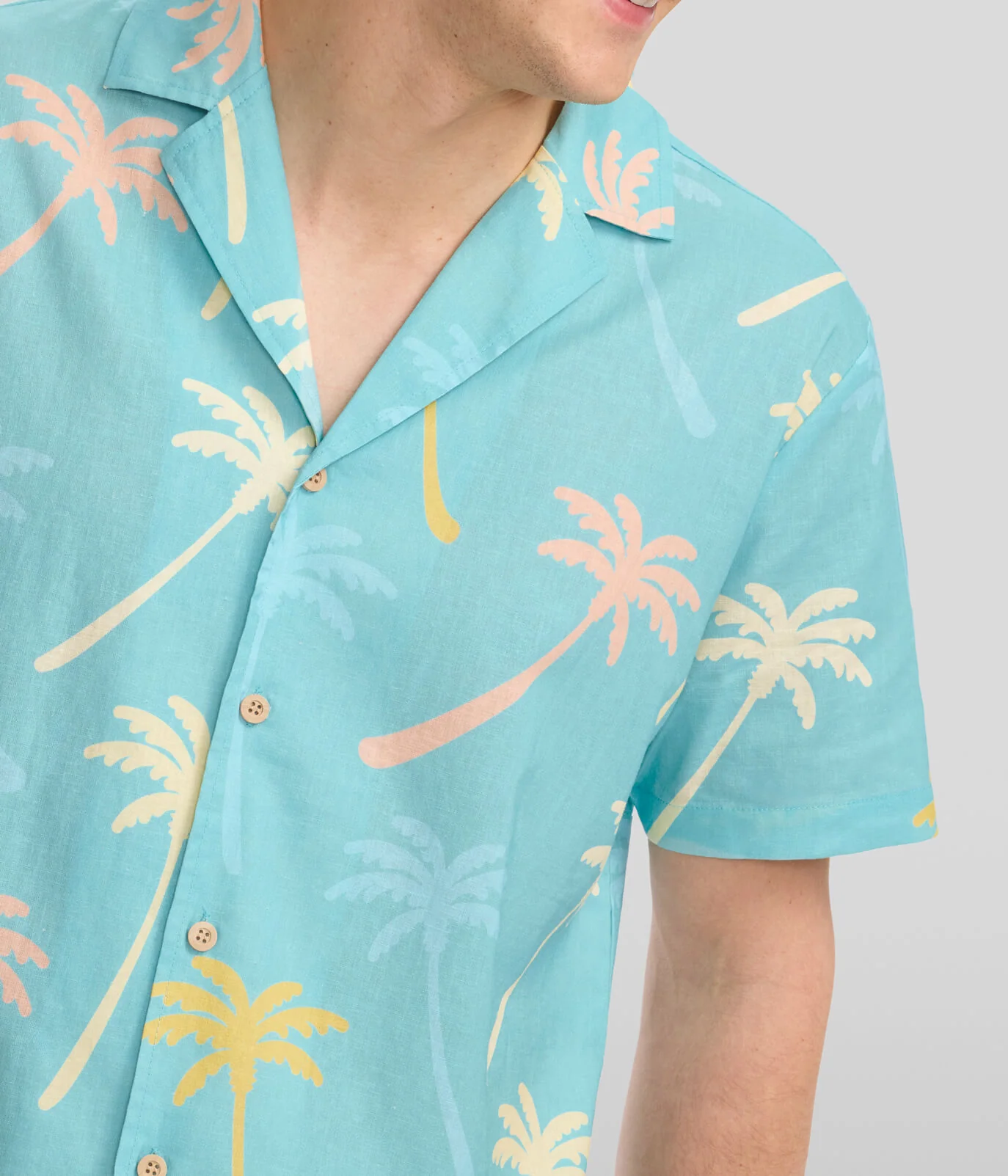Men's Counting Palms Linen Cabana Shirt