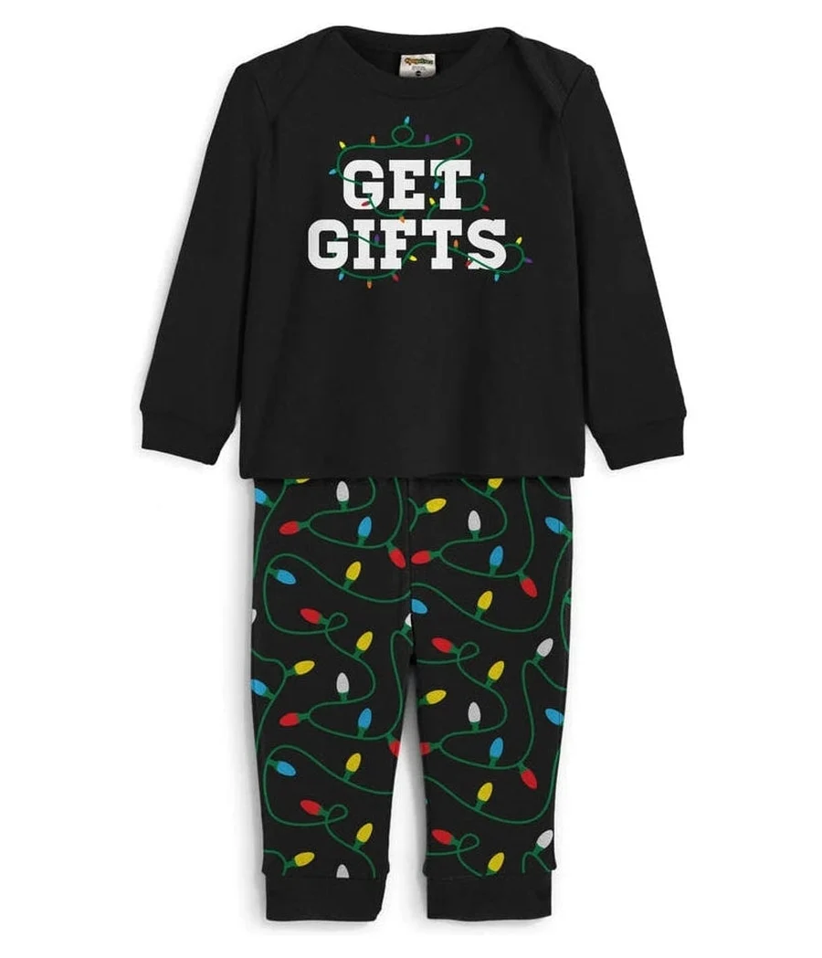 Baby Girl's Get Gifts Crew Neck Pajama Set