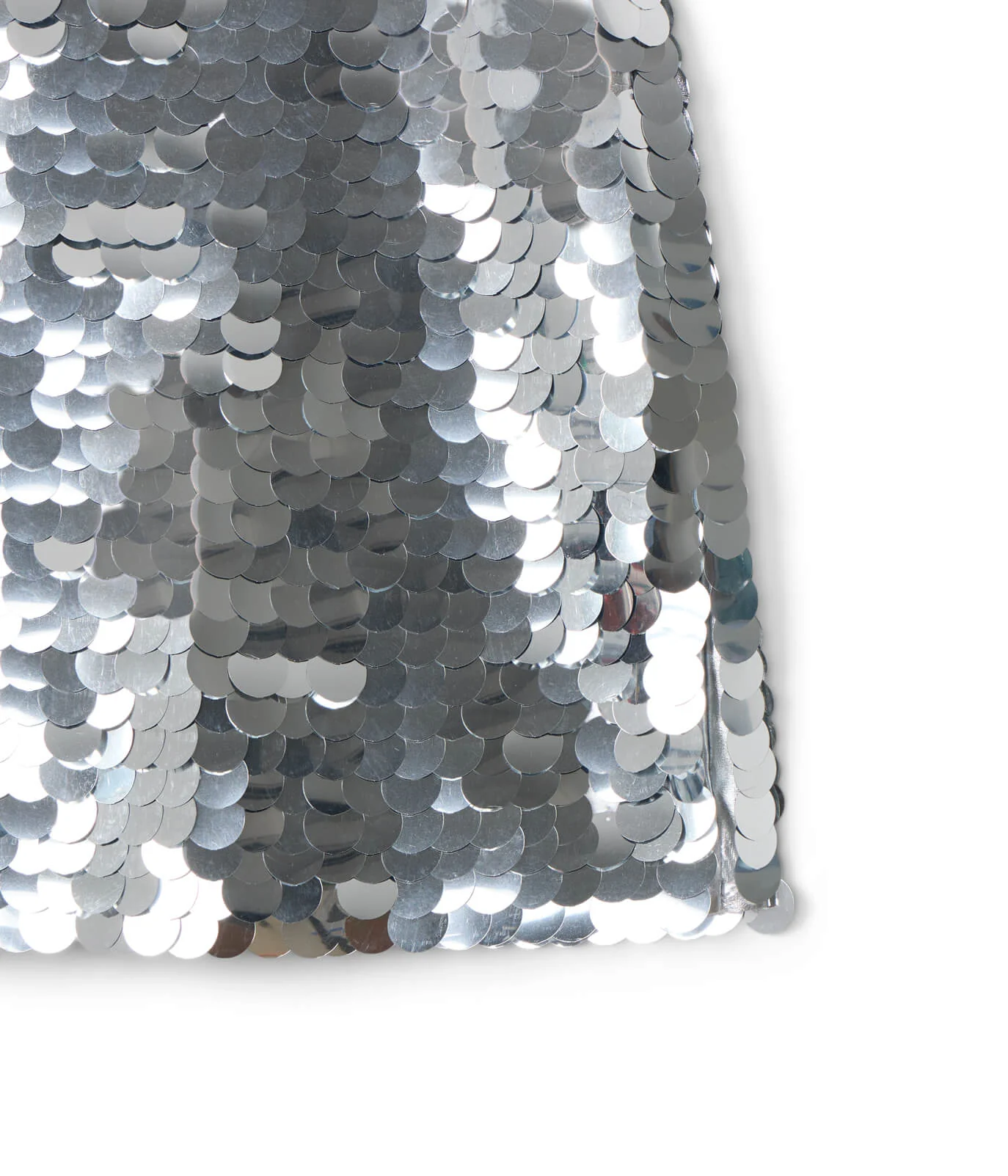 Silver Disc Sequin Skirt