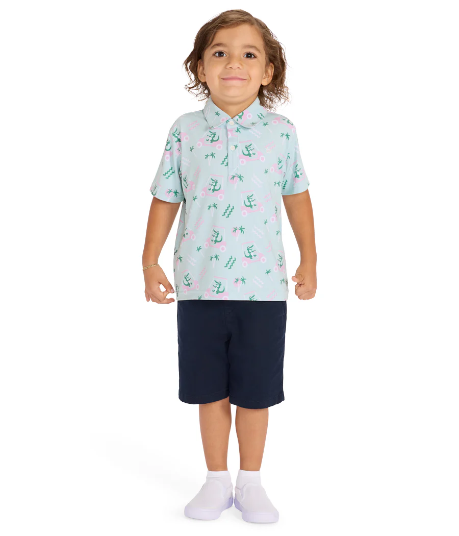 Toddler Boy's Golf Cart Gator Golf Polo
