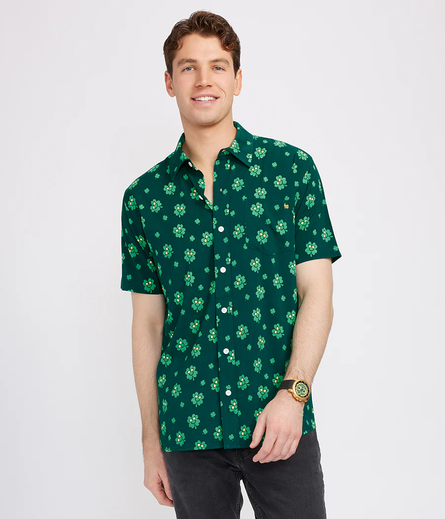 Men's Cool Clover Button Down Shirt