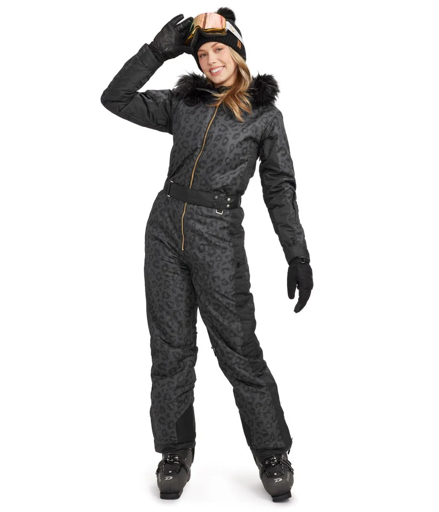 Women's Midnight Leopard Snow Suit