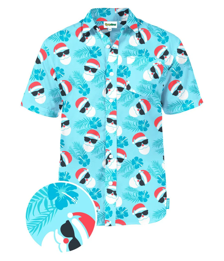 Men's Shady Santa Button Down Shirt