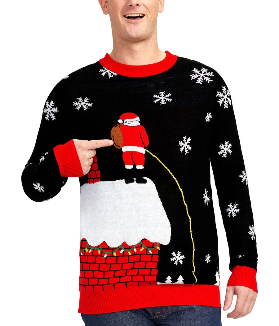 Men's Leaky Roof Light Up Ugly Christmas Sweater