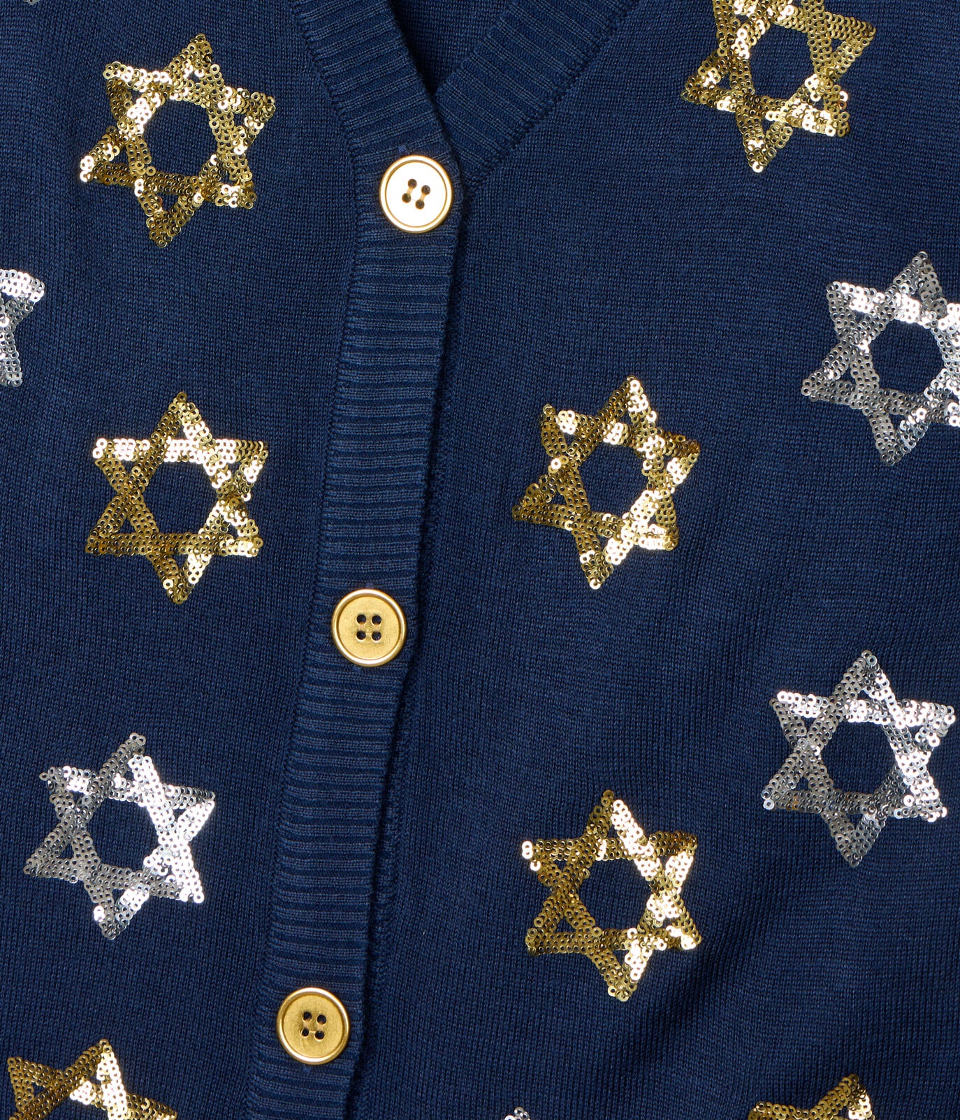 Women's Shimmering Star Of David Cardigan Sweater