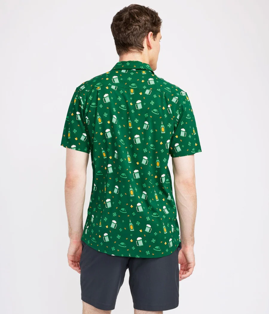 Men's Ice Cold Clover Button Down Shirt