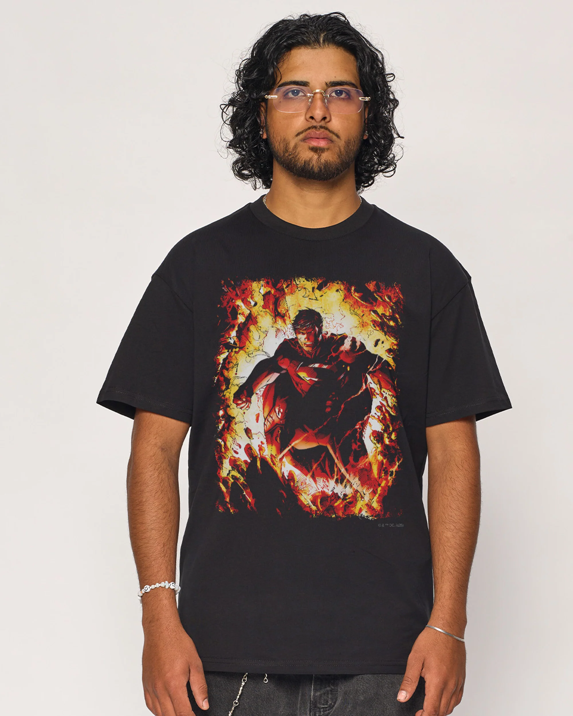 Superman Flaming T-Shirt
