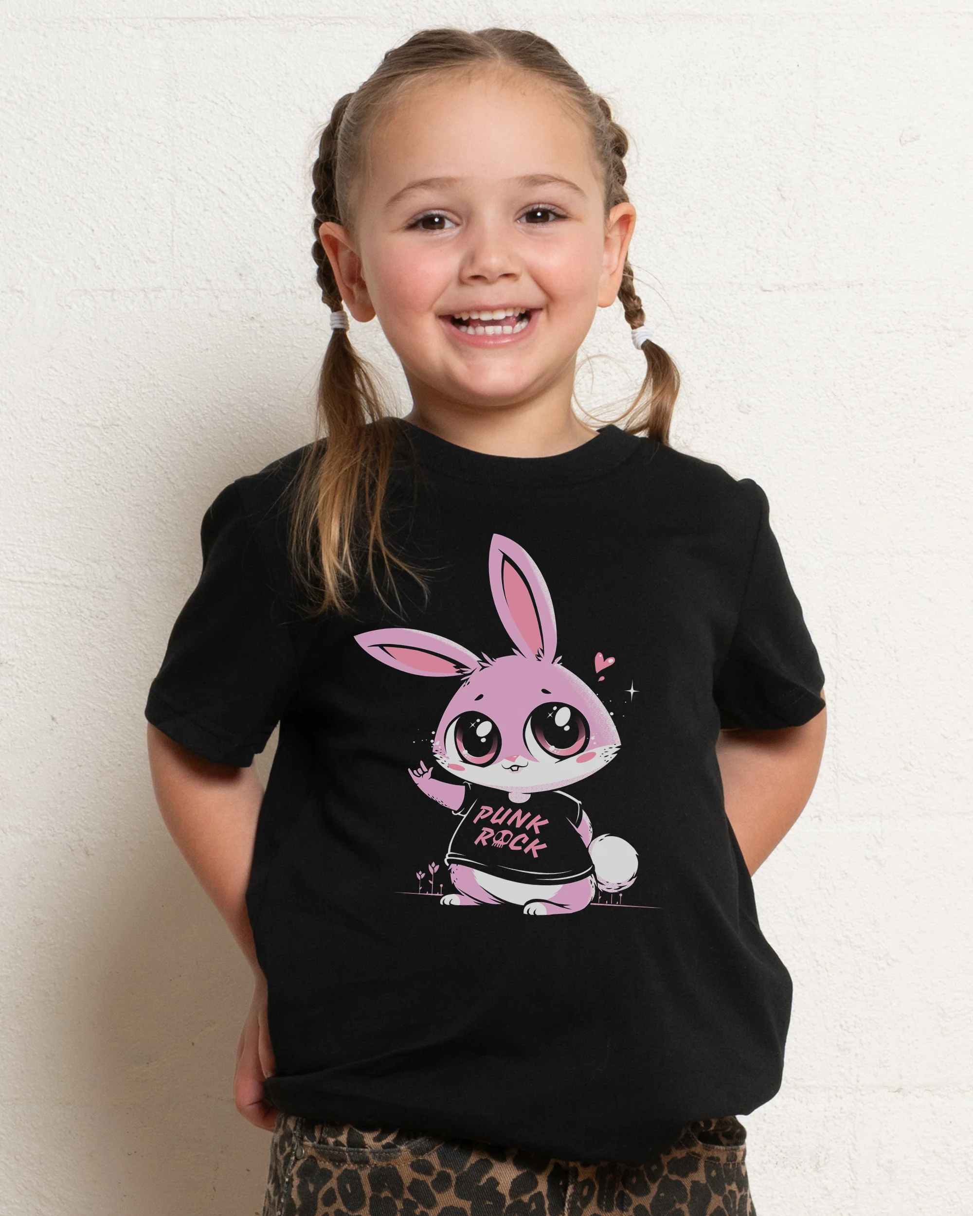 Punk Rock Bunny Kids T-Shirt