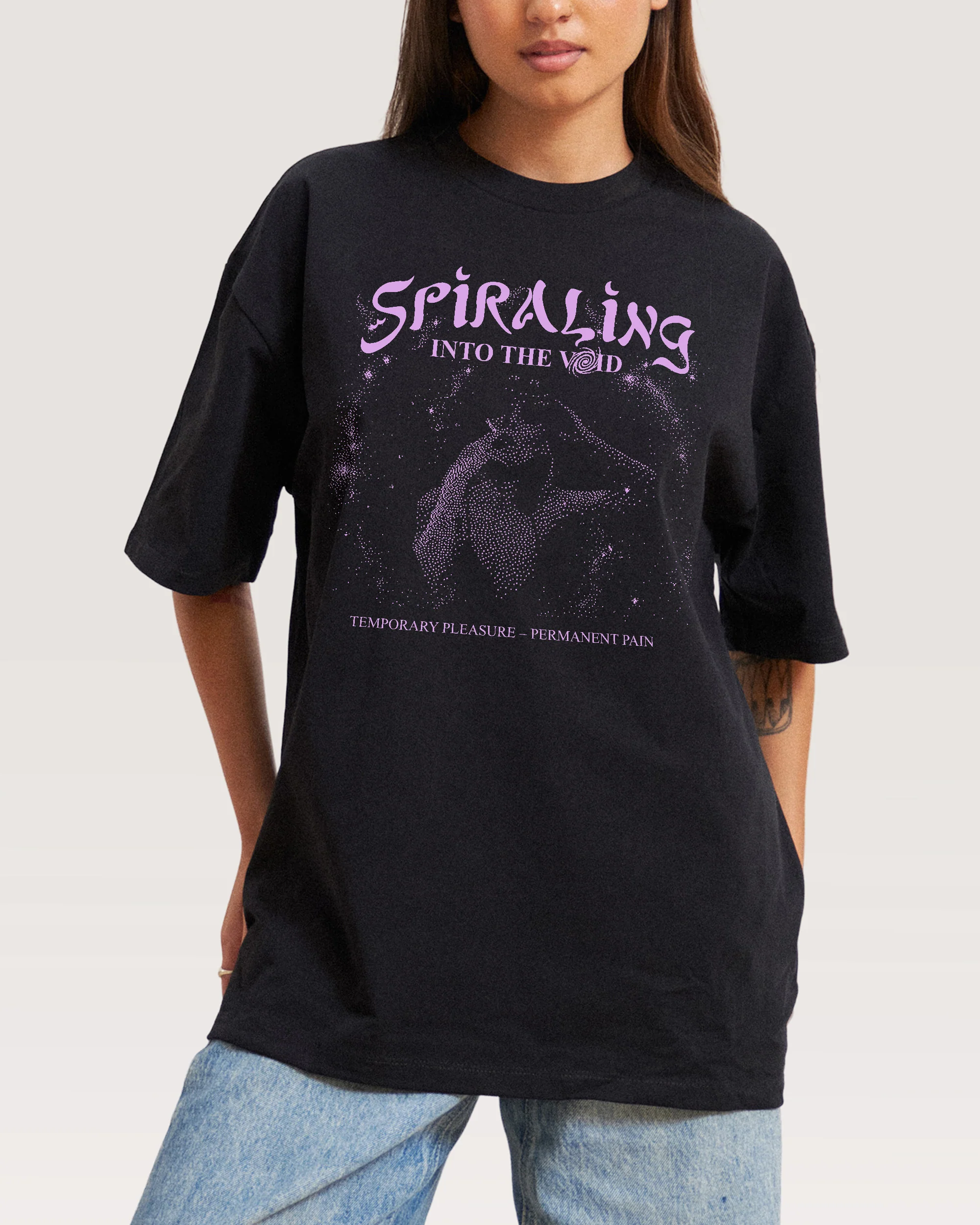 Spiralling Into the Void Oversized Tee