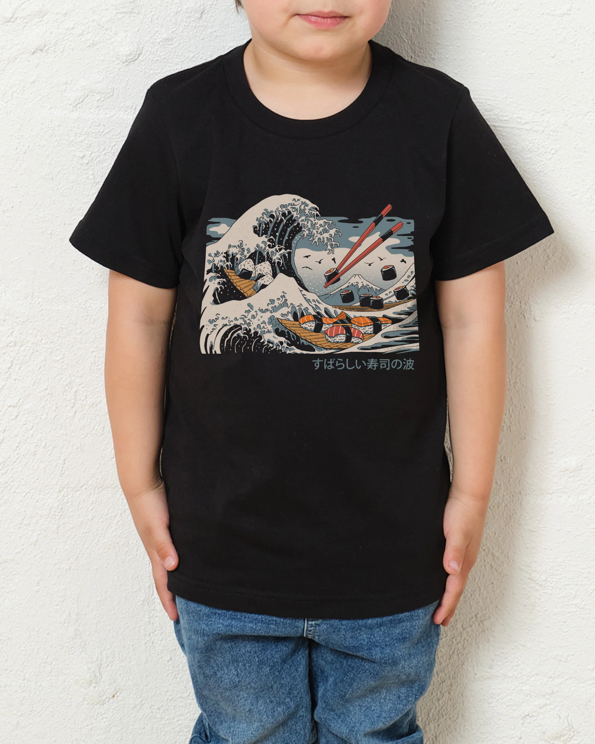 The Great Sushi Wave Kids T-Shirt