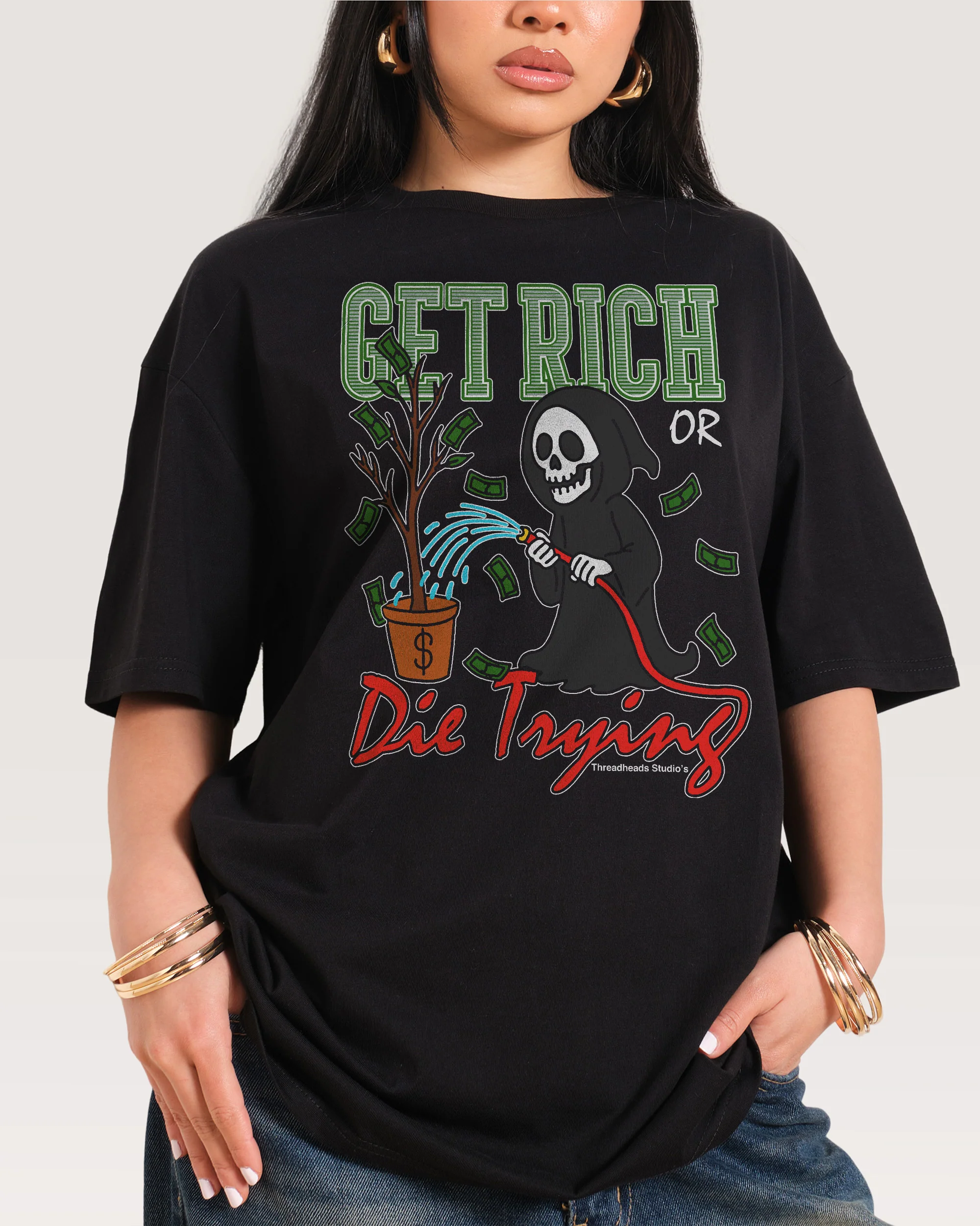 Get Rich or Die Trying Oversized Tee