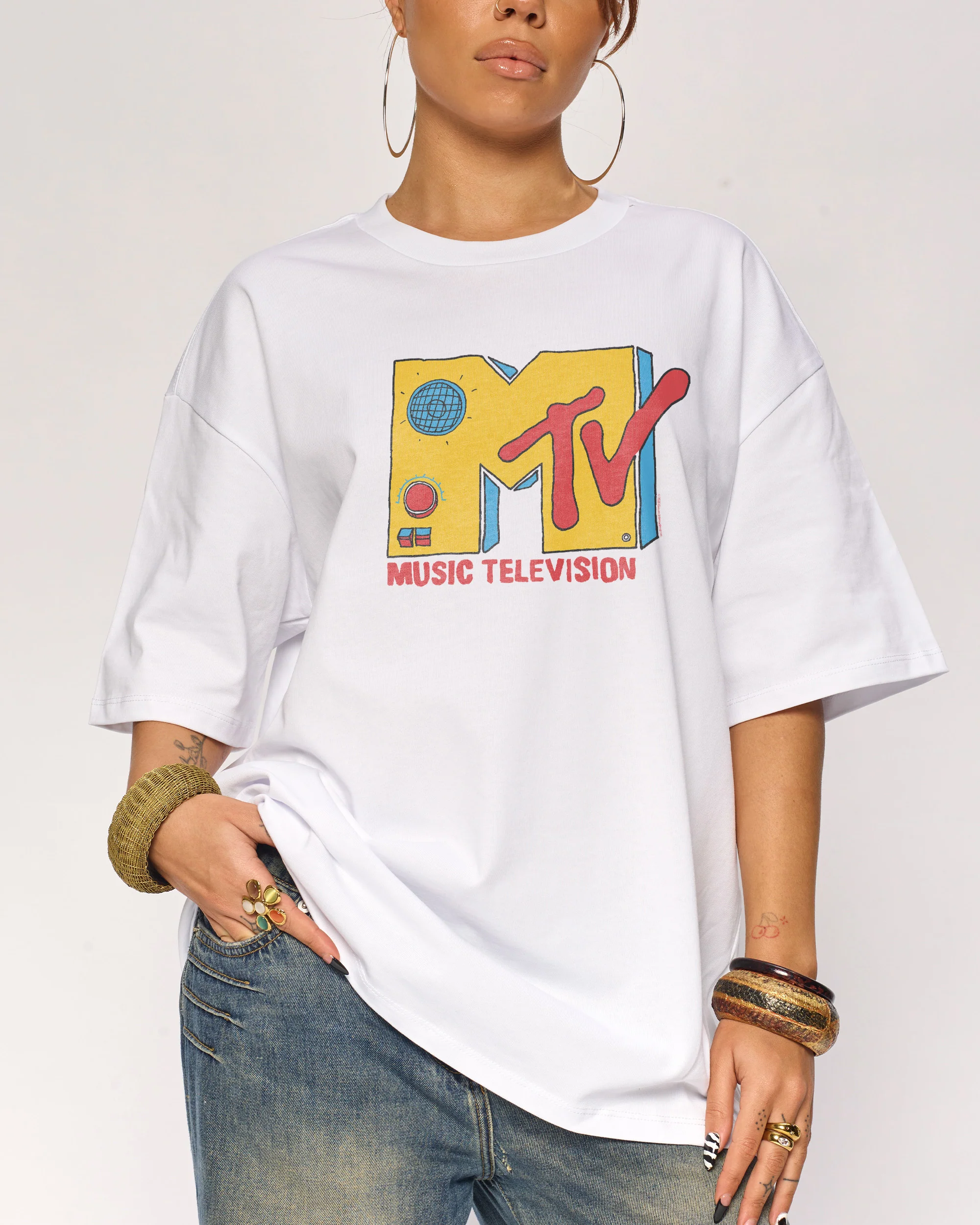 Radio MTV Logo Oversized Tee