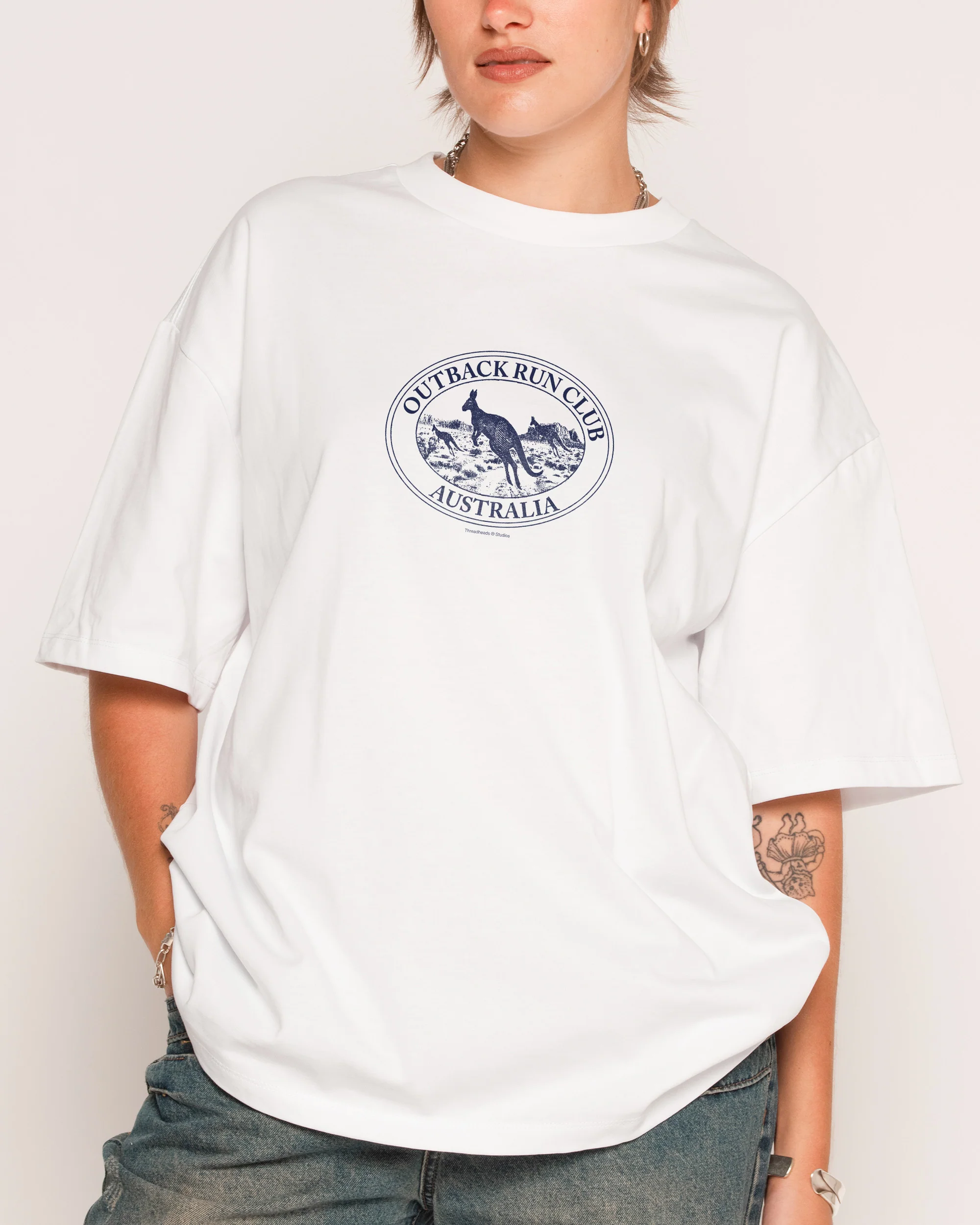Kangaroo Outback Run Club Oversized Tee