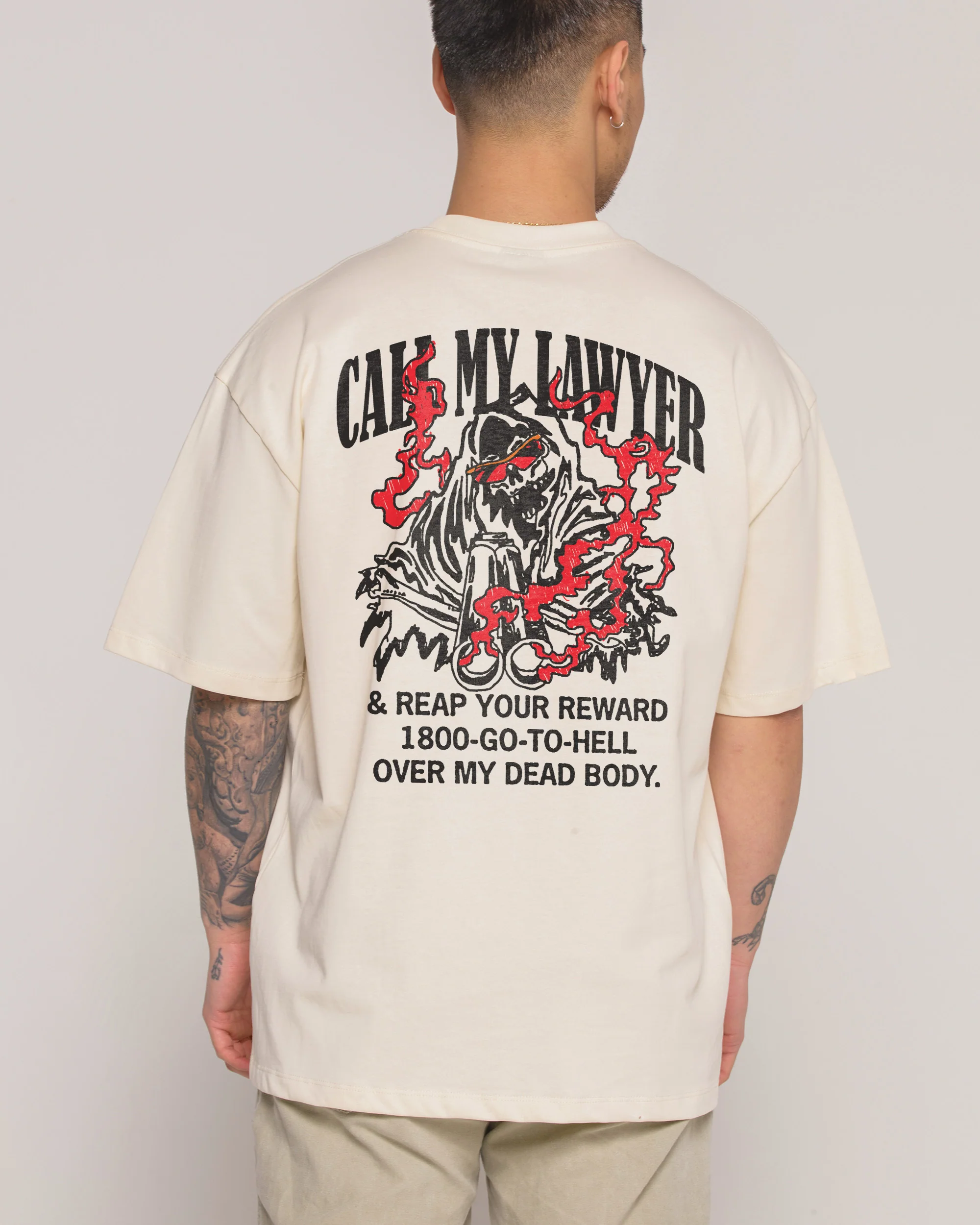 Call my Lawyer Reaper Edition Oversized Tee