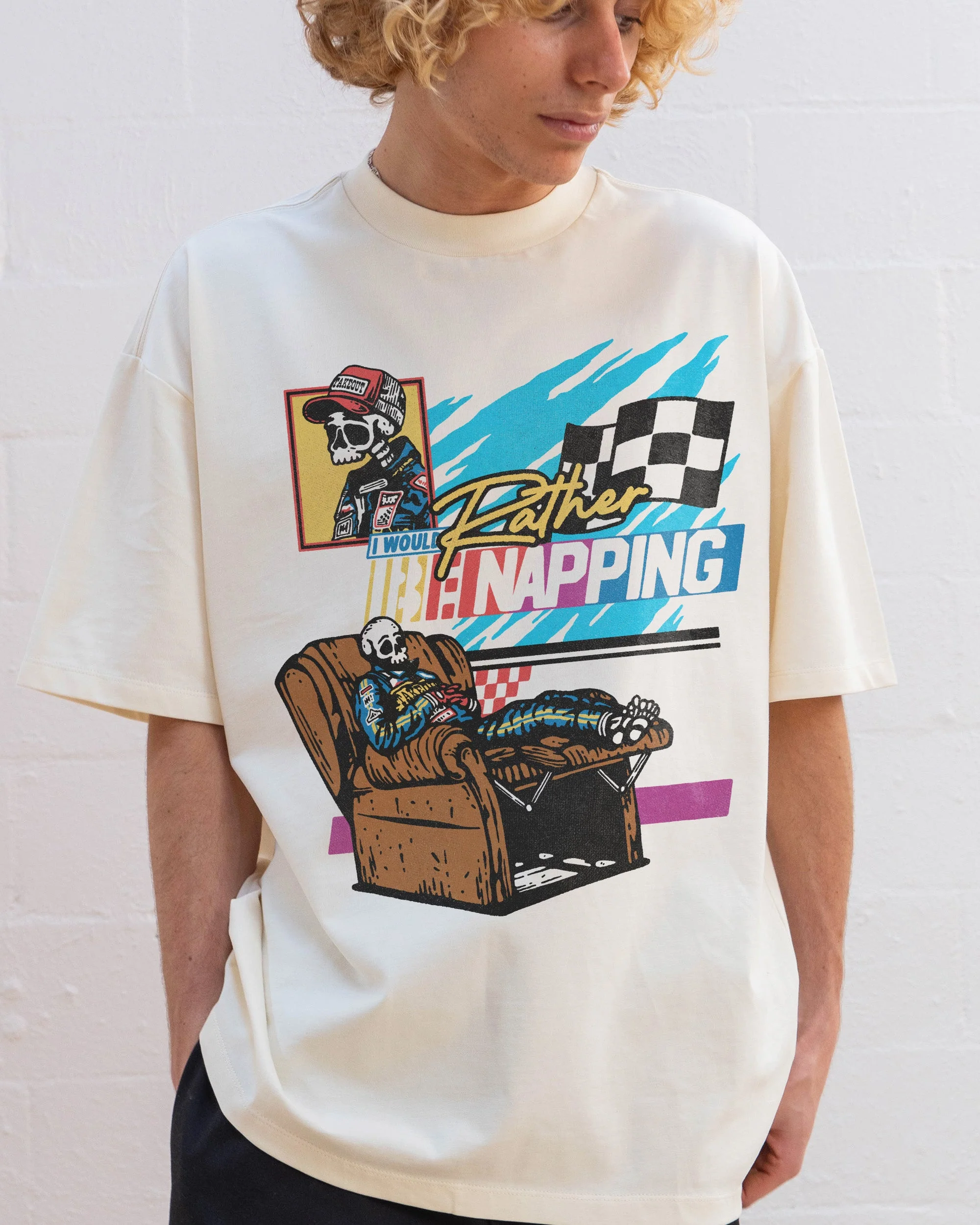 I Would Rather Be Napping Oversized Tee