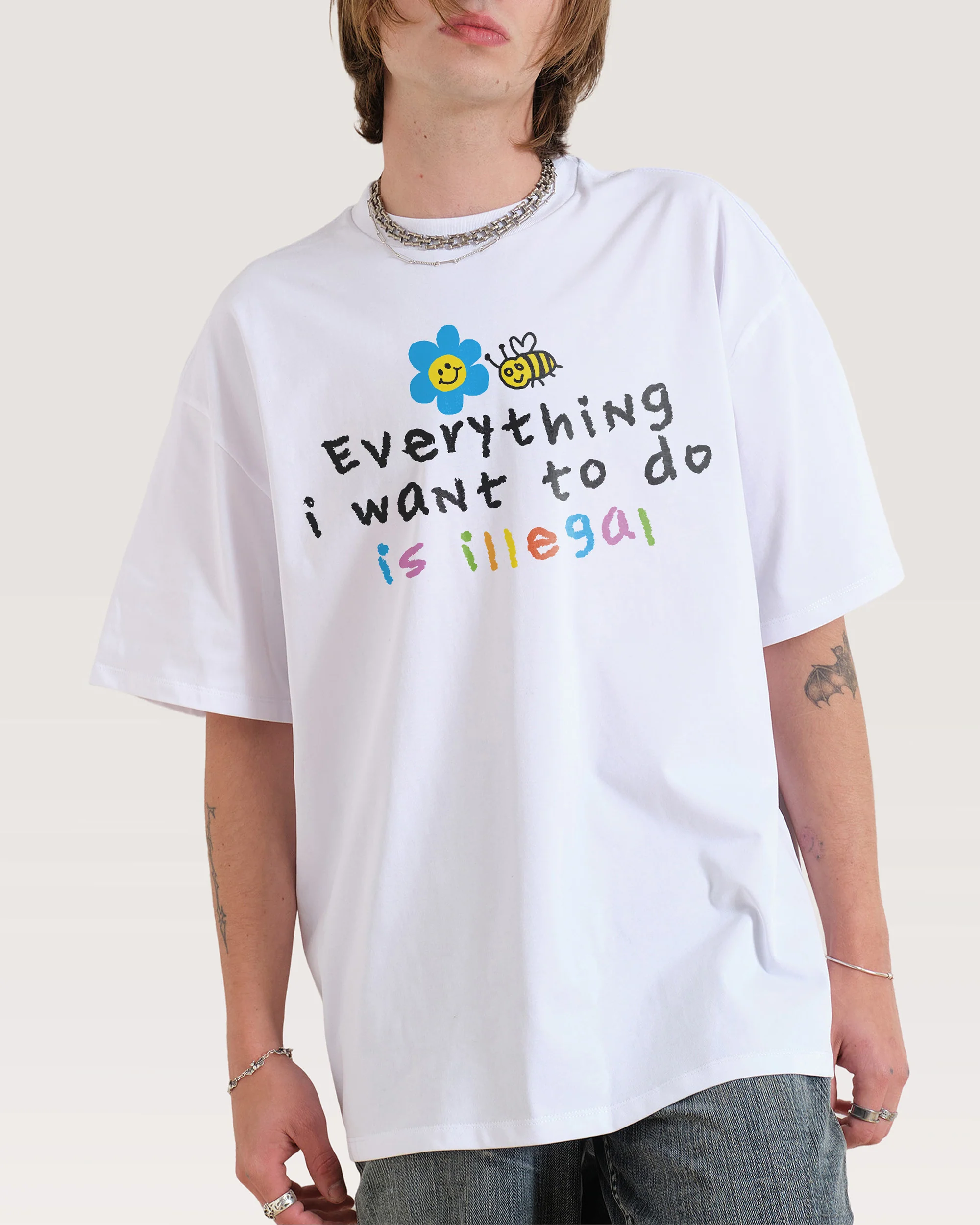 Everything is Illegal Oversized Tee