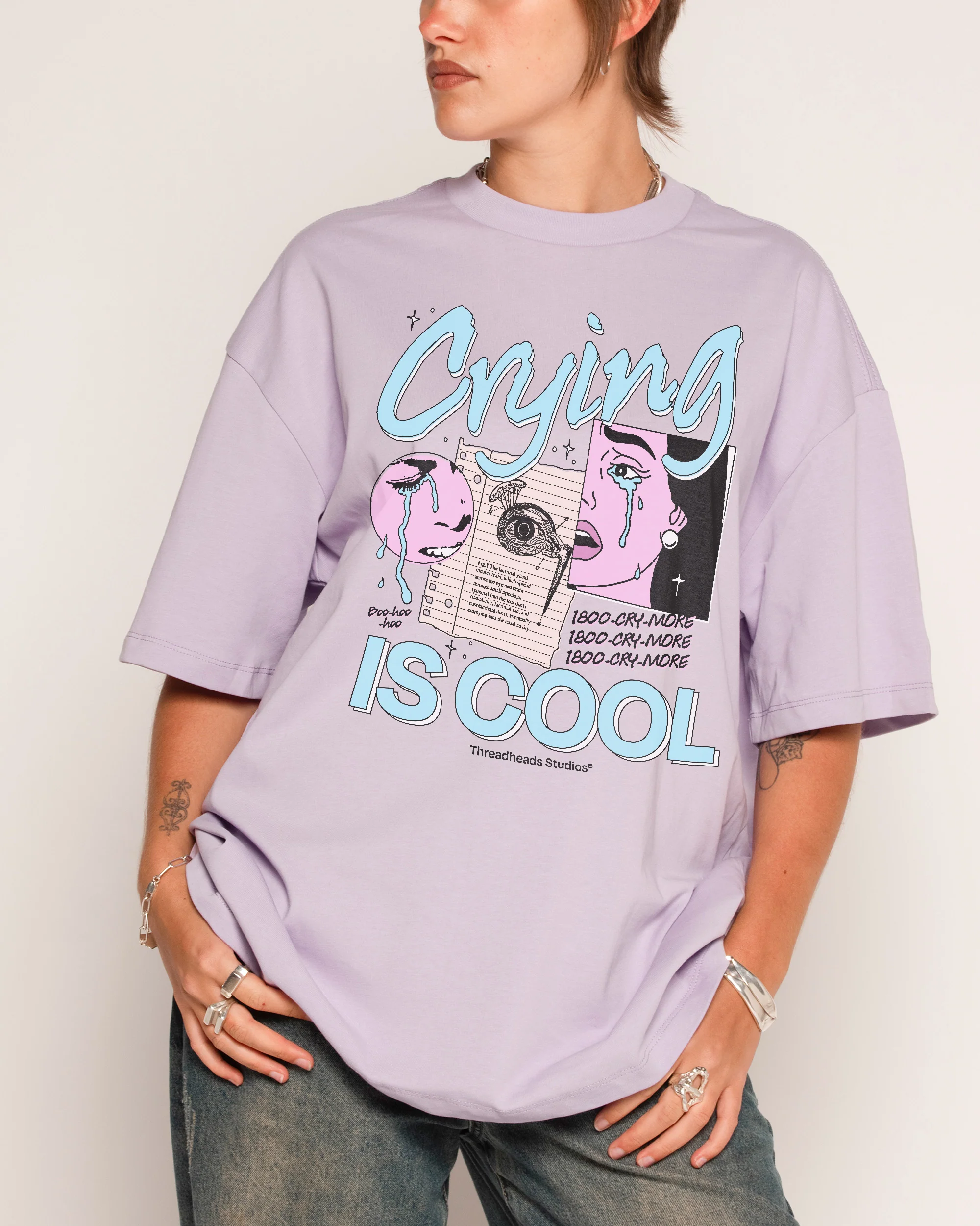 Crying is Cool Oversized Tee
